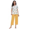 thumbnail image 1 of MintLimit Pyjamas à Manches Courtes pour Femmes Set Top et Pantalons Capri Soft Pjs Sets Vêtements de Nuit Multicolores S, 1 of 2