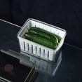 thumbnail image 6 of Food Storage Container with Draining Basket | Airtight Sealed Fresh-Keeping Box | Large Capacity 32.1x22.1x11.5cm | Dishwasher & Microwave Safe | Plastic | Leakproof Transparent Lid, 6 of 6