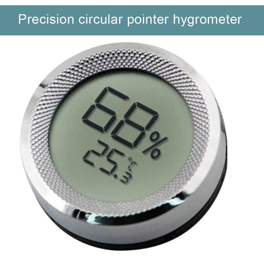 High Accuracy LCD Digital Cigar Humidor Hygrometer Thermometer Temperature Round 