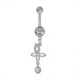 thumbnail image 1 of Zircon navel ring navel stud piercing jewelry for women, 1 of 5