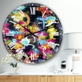 thumbnail image 2 of Designart 'The Lovers The Dreamers & Me' Oversized Modern Wall Clock, 2 of 3