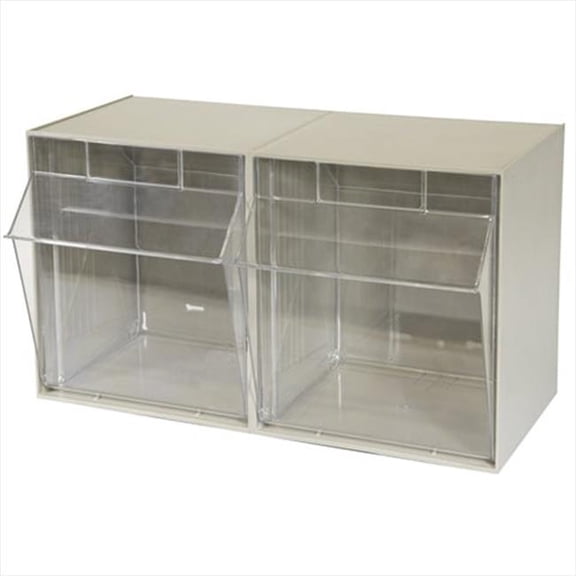 Akro-Mils 06702 TiltView 2 Bins - Beige