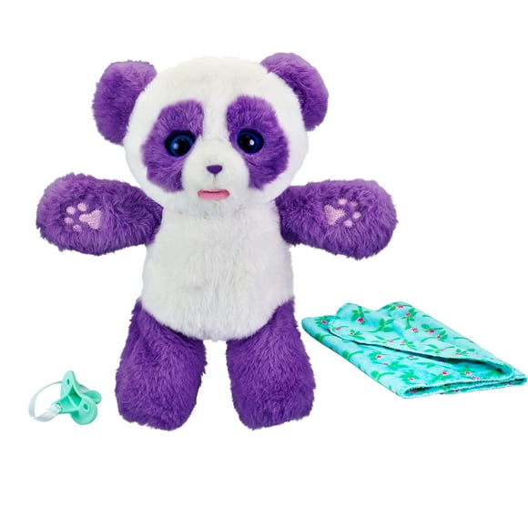 Little Live Pets WODJ4 Cozy Dozys: Petals The Panda | Interactive Plush Toy Panda. 25+ Sounds and Reactions. Magical Eye Movement. Blanket, Pacifier for Kids Ages 4+, Mul