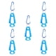 thumbnail image 4 of 5 piezas de abrazaderas para guantes de exterior, gancho multiusos para construcción al aire libre Azul, 4 of 9