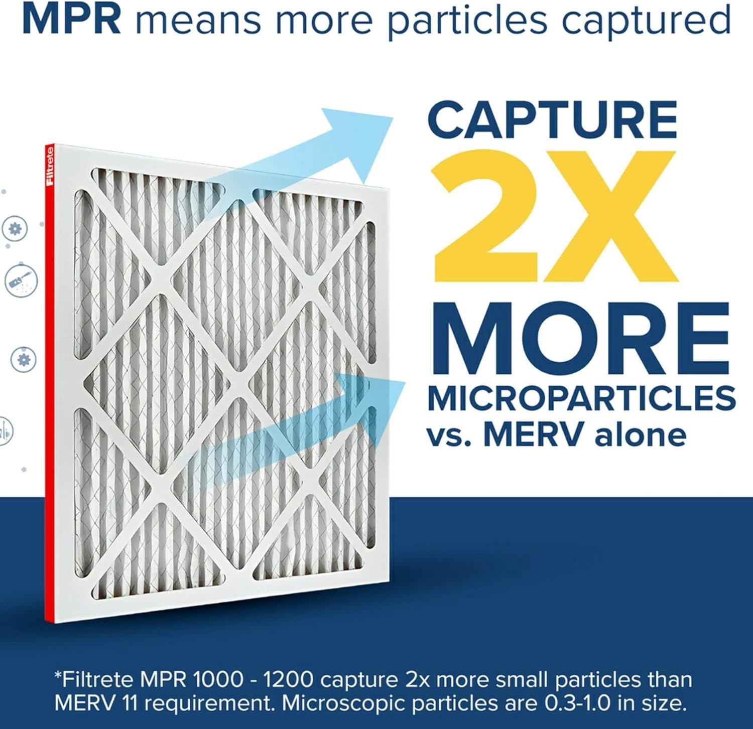 Filtrete 18x20x1 Air Filter, MPR 1000, MERV 11, Micro Allergen Defense 3-Month Pleated 1-Inch Air Filters, 4 Filters