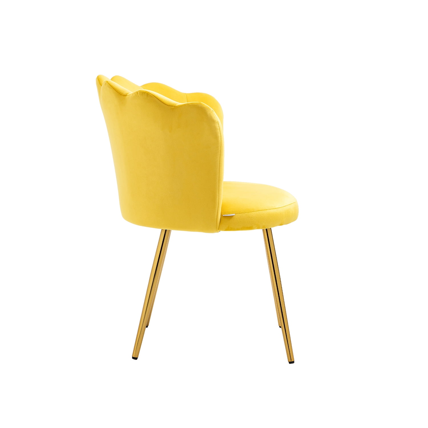 Kepooman Modern Accent Arm Chairs, Mid-Century Upholstered Side Seat with Solid Metal Legs, Yellow Kepooman Modern Accent Arm Chairs, Mid-Century Upholstered Side Seat with Solid Metal Legs, Yellow