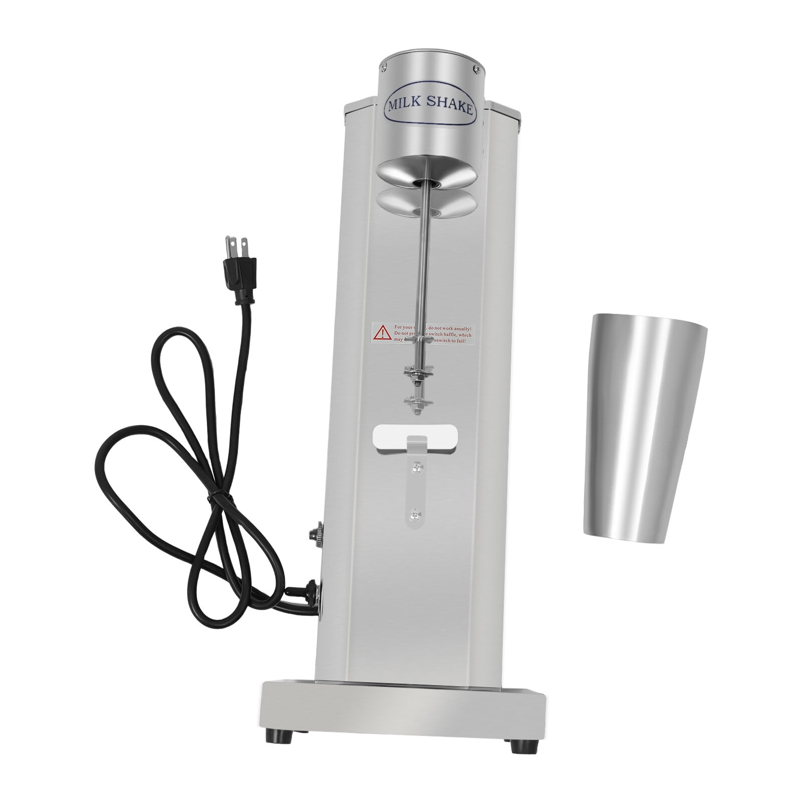 180W Electric Milk Shaker Blender, 2-Speed Adjustable, Stainless Steel Mixer Frothers Machine with Cup 110V