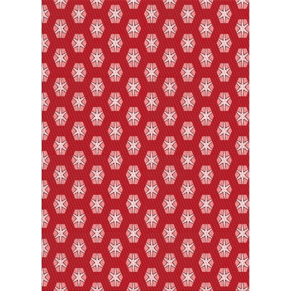 Ahgly Company Machine Washable Indoor Rectangle Transitional Pastel Red Pink Area Rugs, 5' x 8'