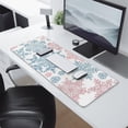 thumbnail image 2 of Long Mouse Pads for Desk,Blue and Pink Christmas Snowflake Desk Mats on Top Of Desks, Desk Mouse Pad Extra Large with 3mm Non-Slip Base and Stitched Edge for Gaming,Work,Home 31.5x11.8in, 2 of 4