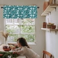thumbnail image 6 of nqOlkjepod Green White Floral Farmhouse Short Window Curtain Valances, Farmhouse Retro Botanical Leaves Rod Pocket Kitchen Valances for Living Room Bedroom Bathroom Cafe, 1 Panel - 42" x 12", 6 of 8