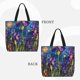 thumbnail image 2 of Balery Cosmic Purple Irises Bolsa de Mano para Mujeres con Cremallera, Bolsa de Gimnasio con Compartimentos, Bolsa para Laptop, Bolsa para Trabajo, 2 of 7
