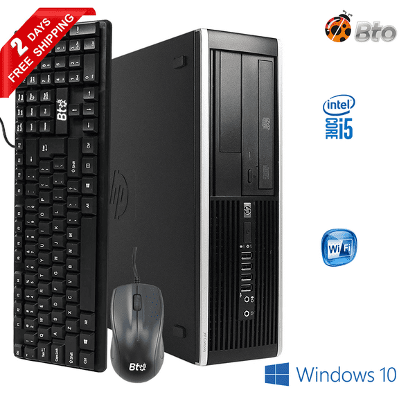 HP 6300 SFF Computer Core i5, 16GB Ram, 1TB HDD, 240GB SSD Keyboard and Mouse, Wi-Fi, Win10 Pro Desktop PC