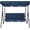 Blue, variant on 3‑Seat Outdoor Porch Swing Chair, Adjustable Canopy Heavy‑Duty Metal Frame Swing with Stand for Backyard Patio Lawn