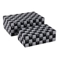 thumbnail image 4 of Checkered Decorative Box for Home Decor - Modern Keepsake and Jewelry Storage Boxes with Lids for Living Room - Contemporary Resin and Wood Organizer for Bedroom - Set of 2, 5", 4", Black & White, 4 of 10