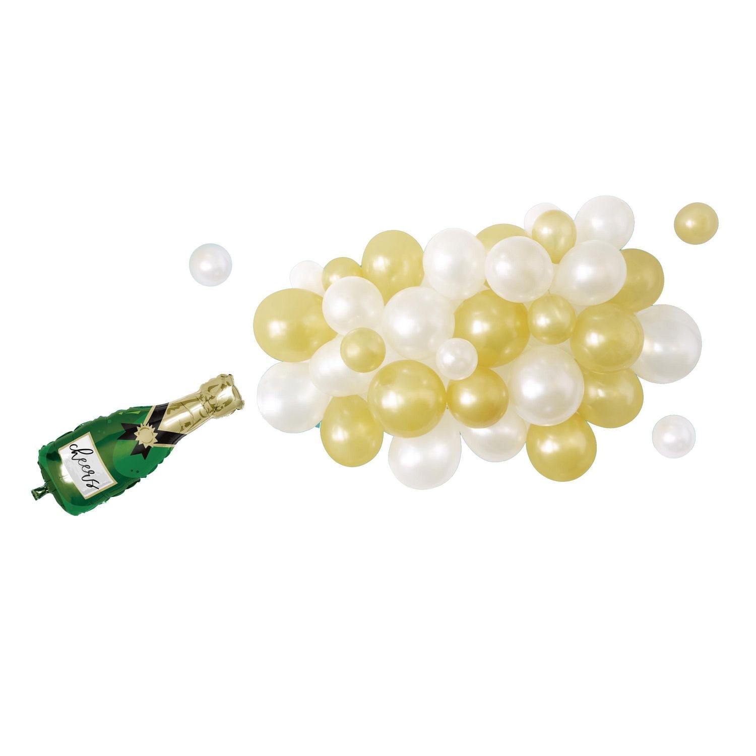 Trousse de bouteille de champagne & cascade de ballons Comprend 41 ballons au total