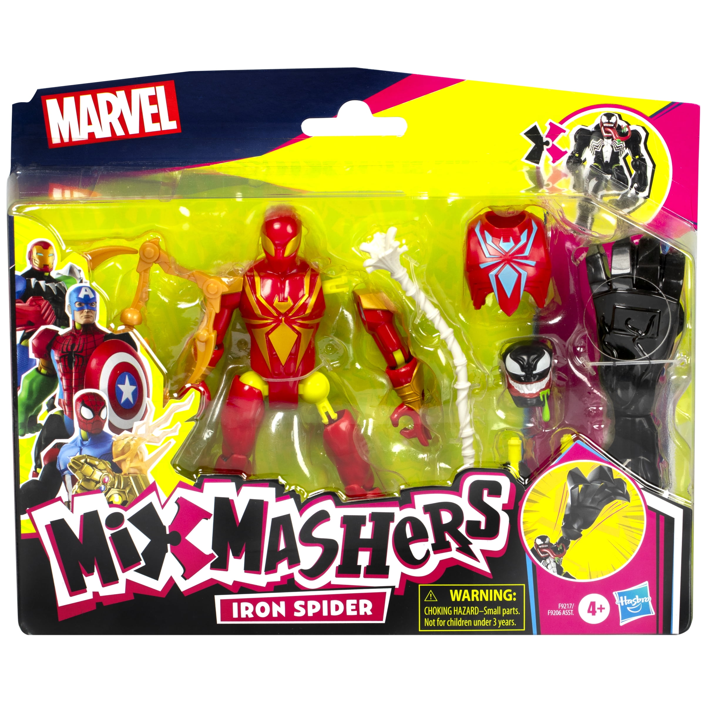 MixMashers Marvel Spider-Man Iron Spider Toy, 5” (12 cm) Mix-&-Match Deluxe Figure, 4+