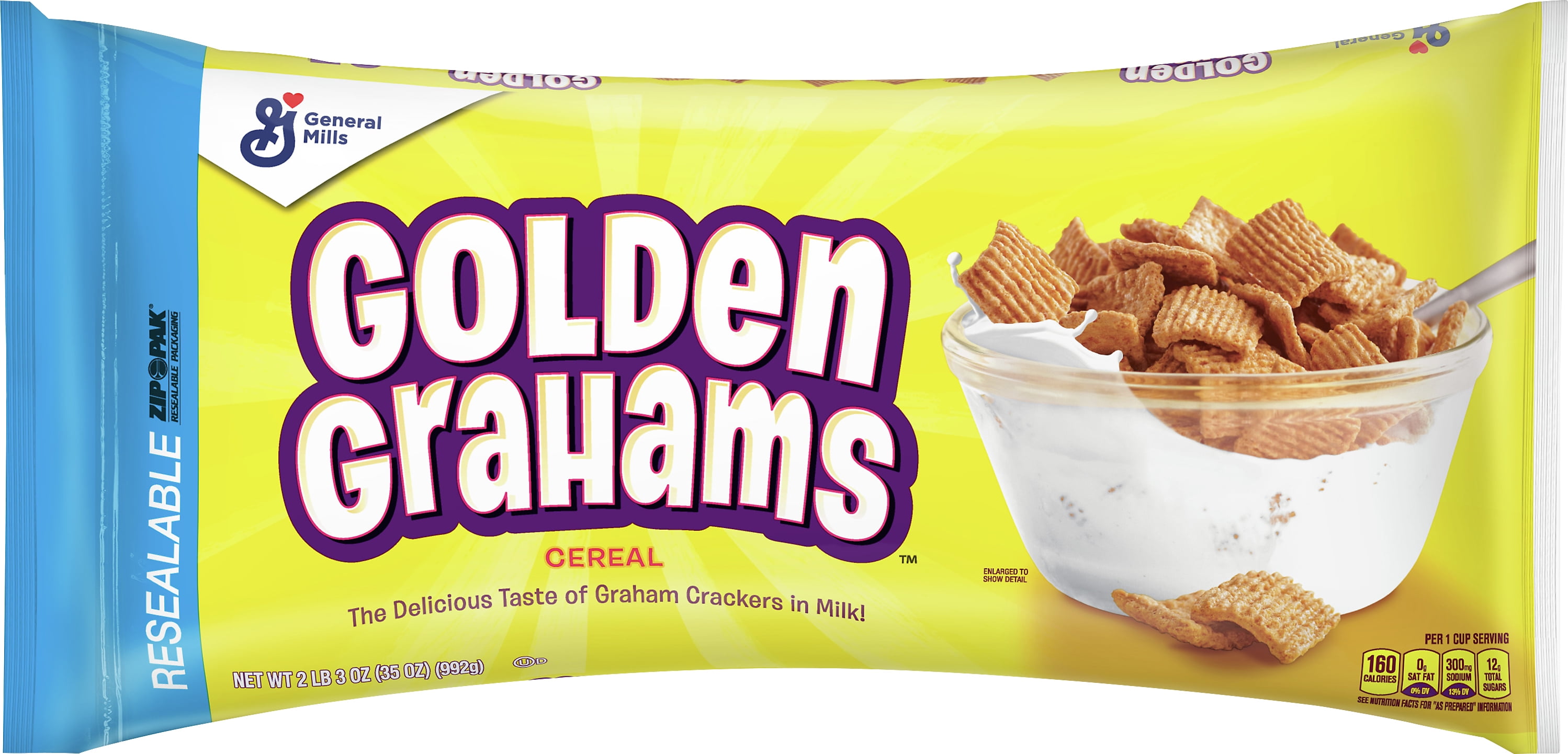 Golden Grahams Cereal, with Whole Grain, 35 oz