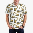 thumbnail image 5 of Wukai Funny Excavator Men’s Polo Shirts,Quick-Dry Athletic Shirt,Classic Fit Shirts-Small, 5 of 8