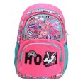 thumbnail image 3 of Mochila para niños de dibujos animados con lentejuelas, mochila de almacenamiento exquisita y colorida para estudiantes, rosa fluorescente + azul-verde, 3 of 5