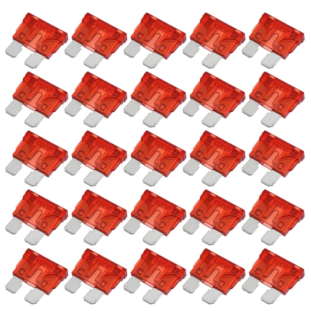 25uds Hoja Estilo Fusibles 10A Hoja Estilo Fusible para Coche Barco Rojo