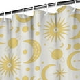 thumbnail image 4 of Gothic Shower Curtain Set - Dark Celestial Moon & Star Print, Mystical Cosmic Bath Decor, Waterproof Polyester 72"x84", Goth Aesthetic Gift, 4 of 5