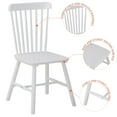 thumbnail image 3 of PAPROOS Dining Chairs Set of 4, Solid Wood Dining Room Chair with Backrest, Modern Wide Kitchen Dining Chair with Comfortable Seat for Kitchen, Dining Room, White, 3 of 10