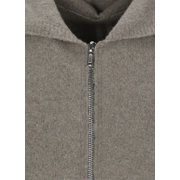 Rick Owens Grey Textured Hooded Sweatshirt (Men's)
