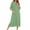 #1_Army Green, variant on Summer Nightgown for Women 2025 Crew Neck 3/4 Sleeve Nightdress Front Zipper Ultra Soft Textured Loose Coverup Comfort Casual Pajama Loungewear Pjs Dressess