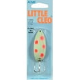 thumbnail image 4 of Acme Tackle Little Cleo Fishing Spoon Glow with Flo Orange Dots 2/5 oz., 4 of 8