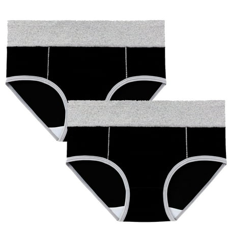 Scyoekwg Womens Underwear Cotton Hipster Panties Comfort Seamless Hip Lifting Ladies Underpants Patchwork Stretchy High Waisted Underwear Underpants Pack of 2(Black XXL)