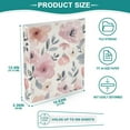 thumbnail image 5 of Pale Watercolor Flower Hardcover 3 Ring Binder 1.5” Round Rings Binder Organizer Letter Size Paper Pockets School Office Supplies, 5 of 9