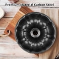 thumbnail image 2 of 2 Pack 9.5 Inch Non-Stick Fluted Tube Cake Pan - Heavy Duty Carbon Steel Bundt Pan for Pound Cake, Jello, Gelatin and Chocoflan, 2 of 6