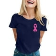 thumbnail image 1 of Stylish Women's T Shirts For Everyday Wear Featuring Breast Cancer Awareness Print Loose Fit And Comfortable Casual Design Perfect For Spring Summer And Fall, 1 of 6