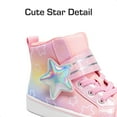 thumbnail image 5 of DREAM PAIRS Girls’ Star High-Top Sneakers with Hook and Loop, Sparkly Rainbow Casual Shoes, 5 of 5