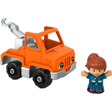 Fisher-Price Little People Help and Go Tow Truck & Figure Set for Toddlers, 2 Pieces