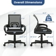 thumbnail image 3 of Gymax Mesh Office Chair Ergonomic Computer Desk Chair w/Lumbar Support Armrests Black, 3 of 10