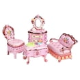 thumbnail image 2 of Joya de muebles Joyero de joyero de la caja de baratijas de esmalte Estatua de almacenamiento de joyería versátil para la fiesta Rosa, 2 of 8