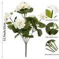 thumbnail image 2 of Artificial Geraniums Outdoor Flowers, Fake Silk Plants with Blooms, UV Resistant Plastic Greenery, Spring Floral Decor, Artificial Flowers for Garden Porch Planter Decoration, 2 of 4