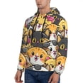thumbnail image 3 of Balery Cute Cat Cartoon Pattern Mens Hoodie Kangaroo Pocket Hoodie Pullover Hooded Sweatshirt Ideal for Daily Wear Travel and Home-3X-Large, 3 of 7