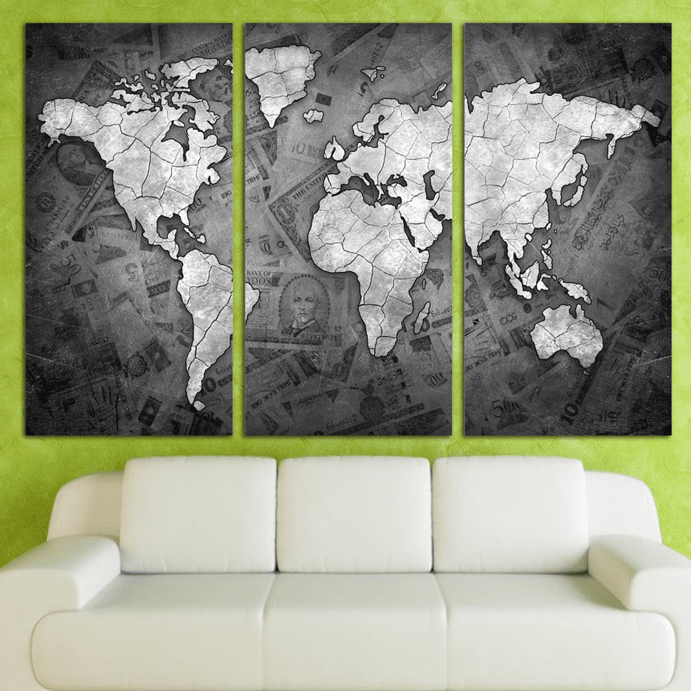 Buy Map Paintings Canvas Wall Art Map of the World Painting for Wall