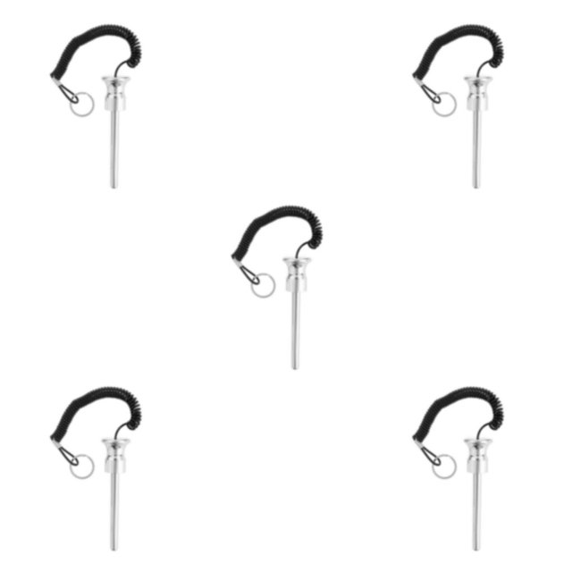 Wweixi Magnetic Weight Stack Pin with Pull Rope Reliable and Sturdy Replacement Parts Silver 10x105mm 5Set
