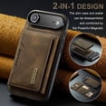 thumbnail image 3 of Allytechgroup Cash Slot Faux Leather Soft Shell Back Cover Cell Phone Case with Protective Case Cover for Apple iPhone 17 Air, Brown, 3 of 11