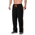 thumbnail image 2 of Men's Outdoor Leisure Sports Breathable Fitness Straight Leg Trousers, Workout Pants for Gym, Training and Sports,Saffron,S, 2 of 5