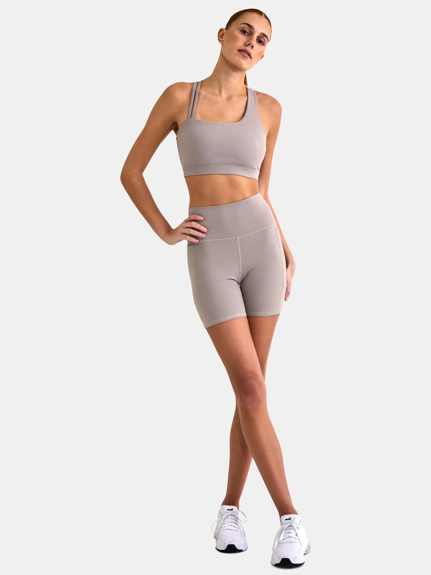 Avia Women's and Women’s Plus SoftSculpt One Shoulder Sports Bra, Sizes XS-4X