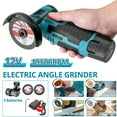 thumbnail image 4 of Vtin Cordless Angle Grinder, 12V Battery Mini Brushless Power Motor 19500rpm Angle Grinder for Metal Wood Polishing, Thin Steel, Hand Cut Off Electric Grinding Tool, 4 of 12