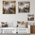 thumbnail image 4 of Designart "Minimalist Modern Shapes in Gold and Grey IV" Abstract Framed Wall Art - Gold Abstract Modern Shapes Entryway Framed Wall Art Print, 4 of 6