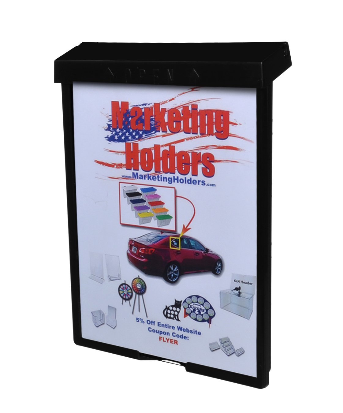 outdoor brochure holders on Outdoor Brochure Holder For 8 5 W X 11 H Literature Brochure Holder With Business Card Holder Red Outdoor Literature Holder By Marketing Holders Ship From Us Walmart Com Walmart Com