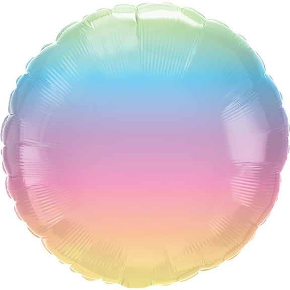 18 inch Pastel Ombre Qualatex Foil Mylar Balloon - Party Supplies Decorations