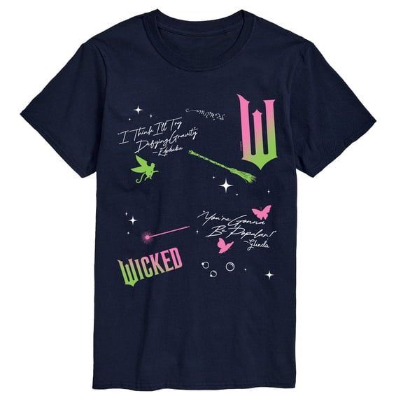 Wicked - Scatter Lyrics Oversized - Men's Short Sleeve Graphic T-Shirt