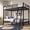 Black【Twin-over-Twin】, variant on Holaki Twin Over Twin Metal Bunk Bed, with Ladder & Guardrails Metal Bunk Bed Frame, Noise Free & Easy Assembly Strudy Metal Bunk Bed with Support Leg, Black